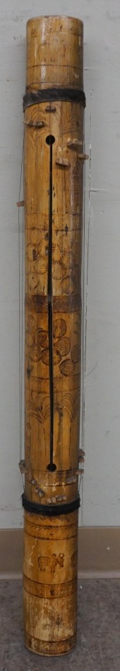 DECORATED BAMBOO AND WIRE CYLI