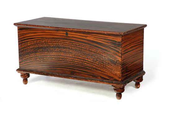 DECORATED BLANKET CHEST.  American