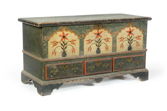 DECORATED BLANKET CHEST. 