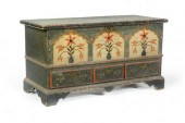 DECORATED BLANKET CHEST.  Attr