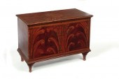 DECORATED BLANKET CHEST.  Attr