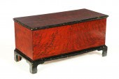 DECORATED BLANKET CHEST.  Attr