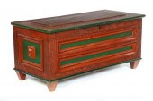 DECORATED BLANKET CHEST.	  Mid