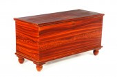DECORATED BLANKET CHEST.  Prob
