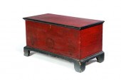 DECORATED BLANKET CHEST.  Soap