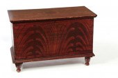 DECORATED BLANKET CHEST.  Woos