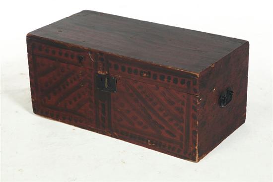 DECORATED BOX.  American 19th