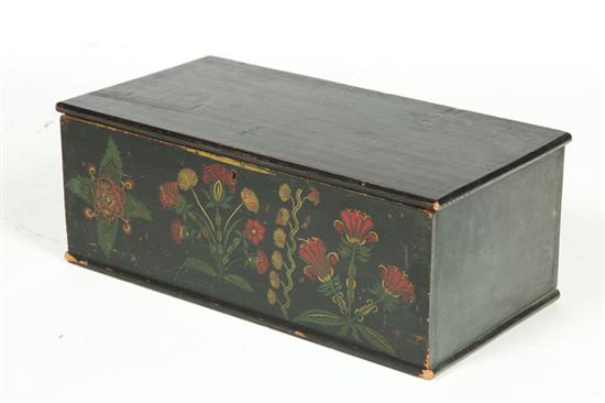 DECORATED BOX.  Maine  ca.1840 
