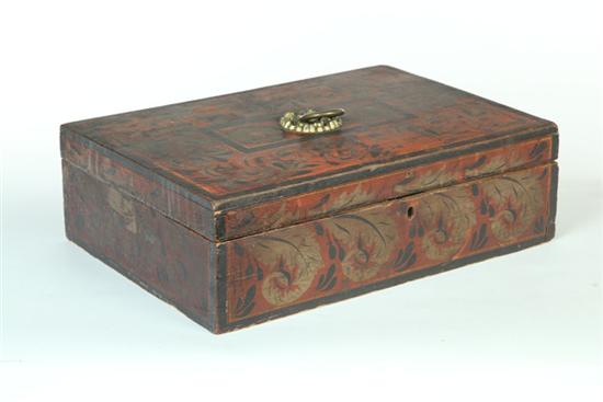 DECORATED BOX.  Probably England 
