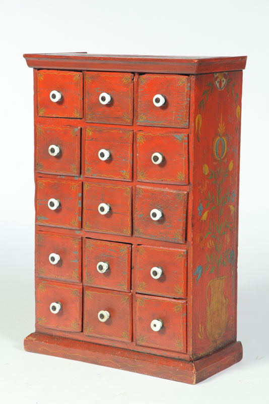 DECORATED CABINET.  American 