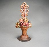 DECORATED CAST IRON BUST OF FL