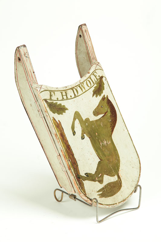 DECORATED CHILD'S SLED. 