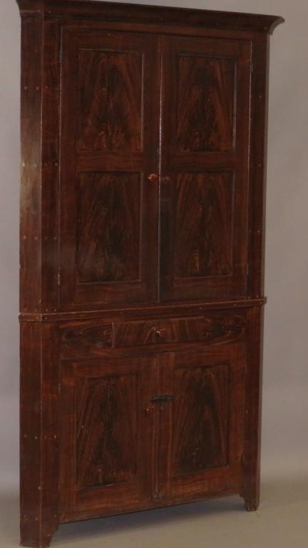 DECORATED CORNER CABINETca. 1820;