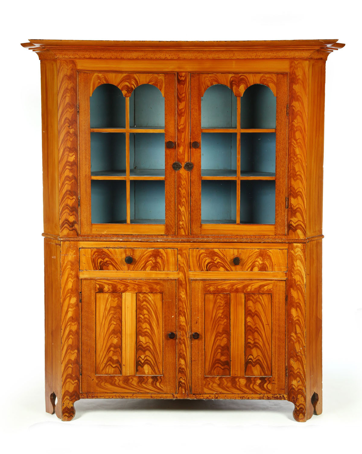 ***DECORATED CORNER CUPBOARD. 