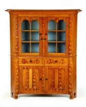 ***DECORATED CORNER CUPBOARD.