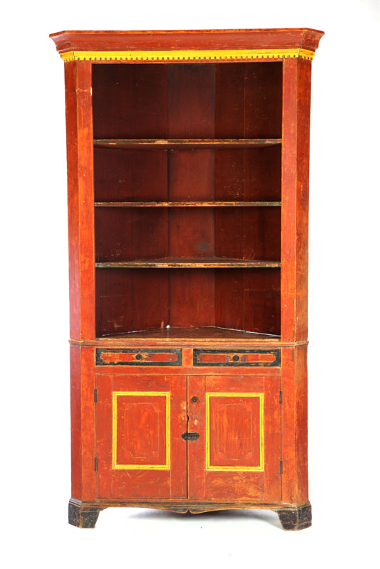 ******DECORATED CORNER CUPBOARD. 