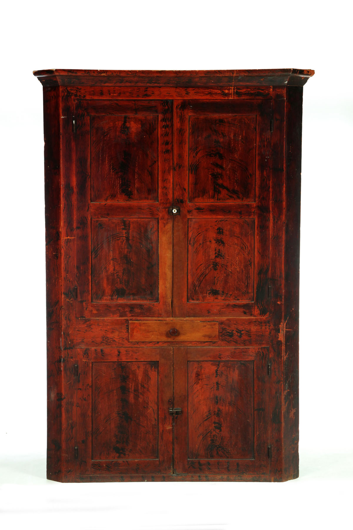 DECORATED CORNER CUPBOARD. 