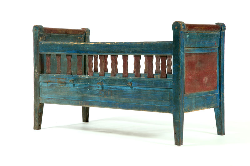 DECORATED CRIB.  Probably Zoar 