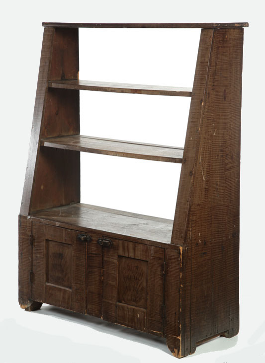 DECORATED CROCK OR BUCKET BENCH. 