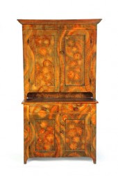 DECORATED CUPBOARD.  American