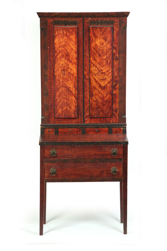 DECORATED DESK-AND-BOOKCASE.  New