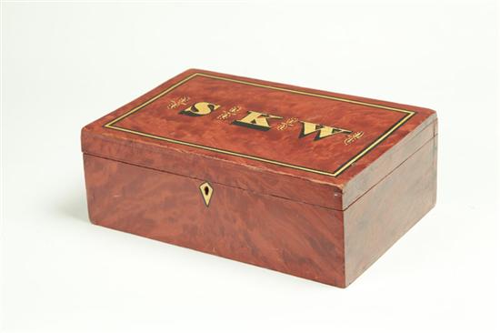 DECORATED DOCUMENT BOX. 