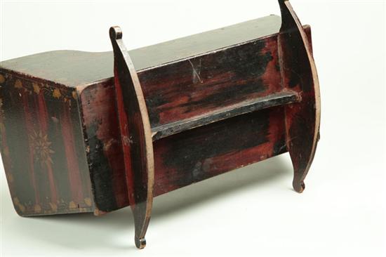 DECORATED DOLL CRADLE.  Probably