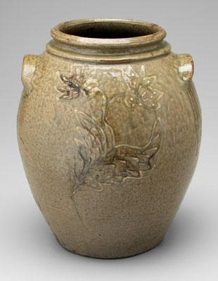 Decorated Edgefield jar, ovoid with