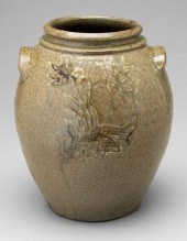 Decorated Edgefield jar, ovoid