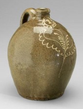 Decorated Edgefield jug, ovoid