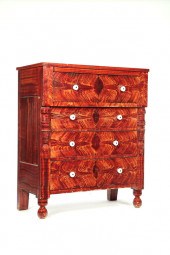 DECORATED EMPIRE CHEST OF DRAW