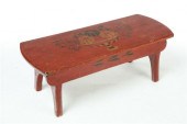 DECORATED FOOTSTOOL.  New Engl