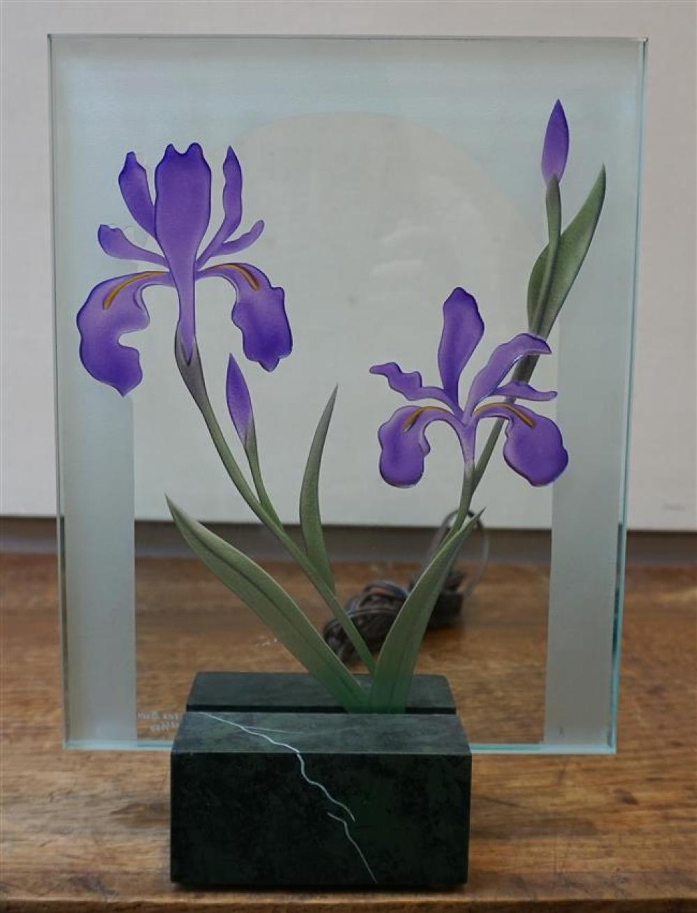 DECORATED GLASS PANEL ON