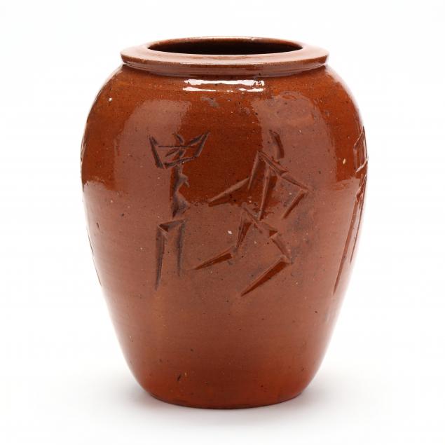 DECORATED JAR, ATTRIBUTED TO WALTER