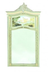 DECORATED MIRROR.  Twentieth c