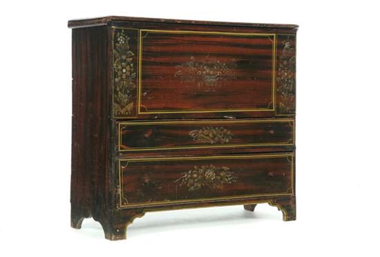 DECORATED MULE CHEST.  New England