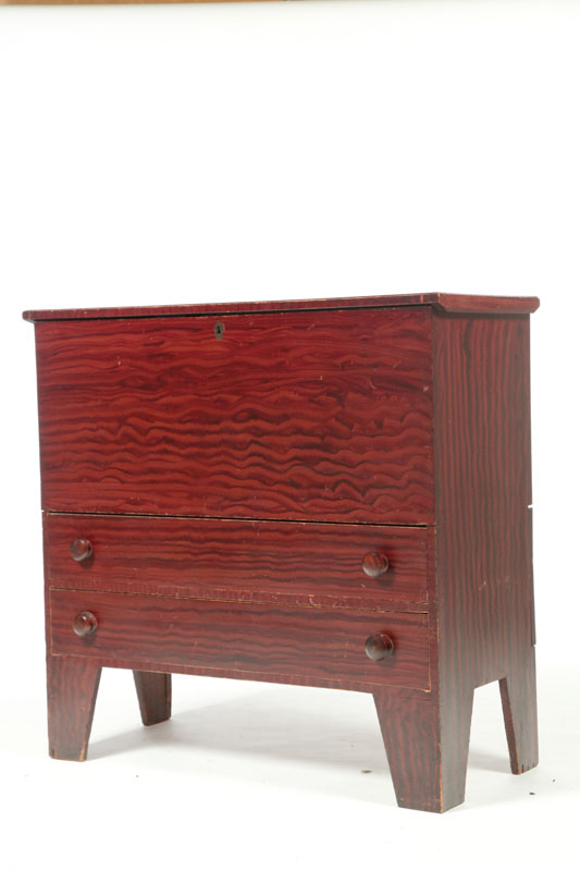 DECORATED MULE CHEST.  Probably New
