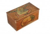 DECORATED PAINTER'S BOX.  Mass
