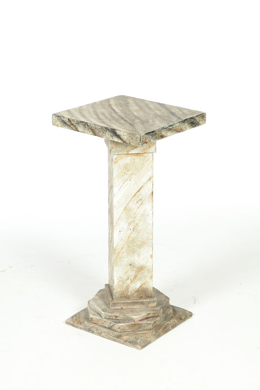 DECORATED PEDESTAL.  Probably