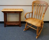 DECORATED PINE CONSOLE TABLE A