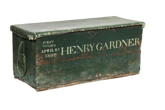 DECORATED SEA CHEST.  American 