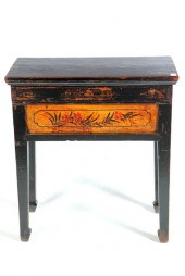 DECORATED SIDE TABLE.  Mongoli