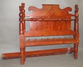 DECORATED SLEIGH BACK ROPE BED