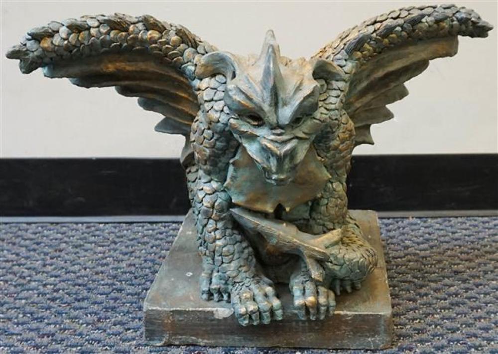 DECORATED STONE GARGOYLEDecorated
