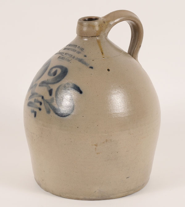 Decorated stoneware advertising