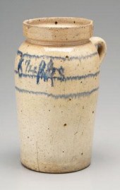 Decorated stoneware churn, str