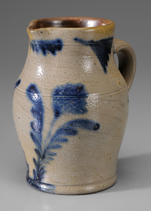 Decorated Stoneware Pitcher