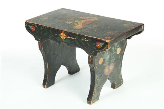 DECORATED STOOL.  Nineteenth