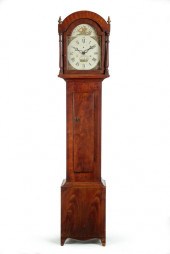 DECORATED TALL CASE CLOCK.  Ne
