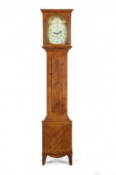 DECORATED TALL CASE CLOCK.  Si